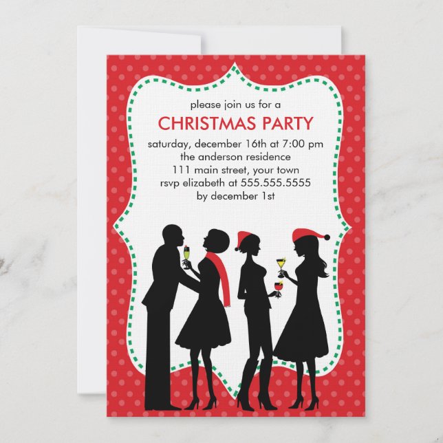 Invitation Cocktails de Noël (Devant)