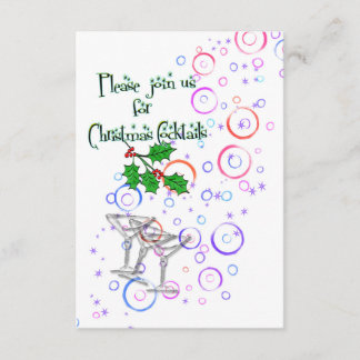Invitation cocktails de Noël d'invitation