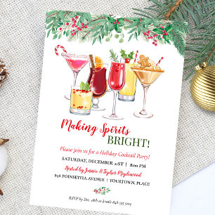 Invitation Cocktails de Noël Fête de Noël