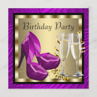 Cocktails Escarpins Zèbre Violet Anniversaire