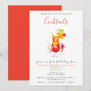Invitation Cocktails festifs Noël