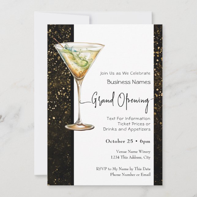 Invitation Cocktails Grand Ouverture (Devant)