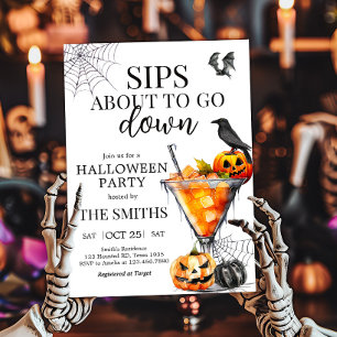Invitation Cocktails Martini Halloween Party