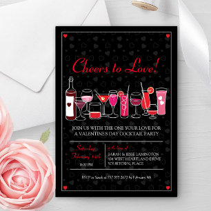 Invitation Cocktails rétro Valentines