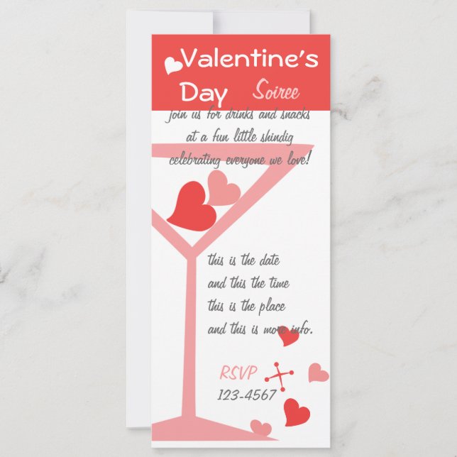 Invitation Cocktails Valentine (Devant)