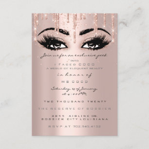 Invitation Coco Event Drips Rose Cils de Confetti Formel