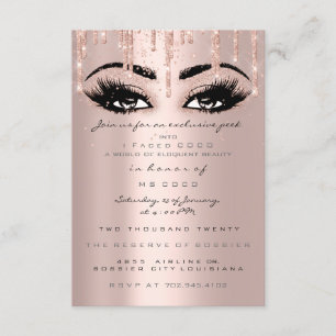 Invitation Coco Event Drivers Rose Eyelash Formal Confetti