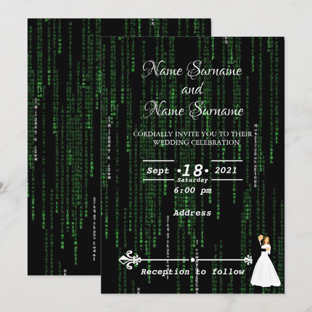 Invitation Code matriciel (Devant / Derrière)