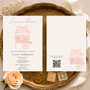 Invitation Code QR Amour en Fleur Marché Fleurs Shower de Mar