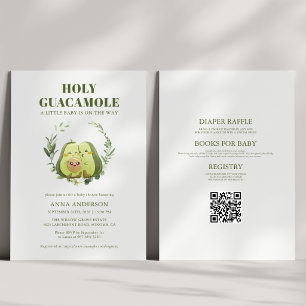 Invitation Code QR Avocado Holy Guacamole Baby Shower