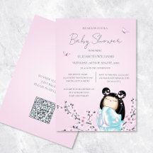Code Qr | Baby shower de poupée Kokeshi