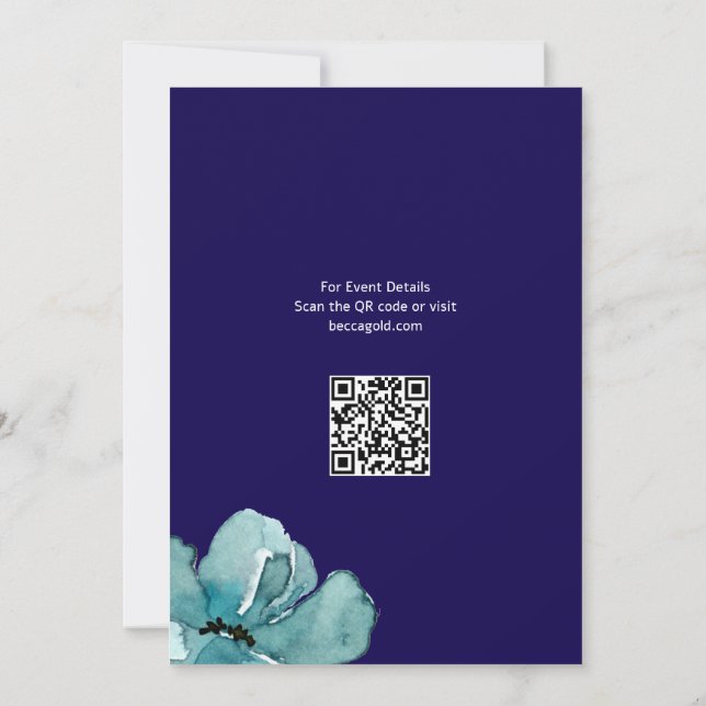 Invitation Code QR Bat mitzvah rose (Dos)