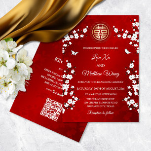 Invitation Code QR   Cherry Blossom Mariage chinois