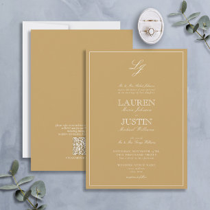 Invitation Code QR Classic Script Monogramme Mariage Invit