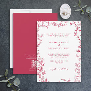 Invitation Code QR Classic Vivid Magenta Mariage