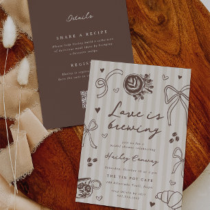 Invitation Code QR de la Baby Shower Mariage "L'amour est en
