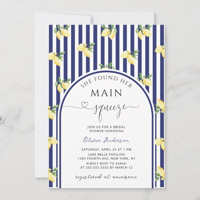 Invitation Code QR de la Fête des mariées principale de citro (Devant)