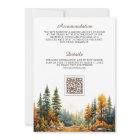 Code QR de mariage automne rustique forêt de monta