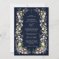 Code QR de mariage floral orné pastel doux de prin