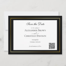 Code QR de mariage minimaliste simple