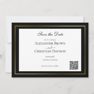 Invitation Code QR de mariage minimaliste simple