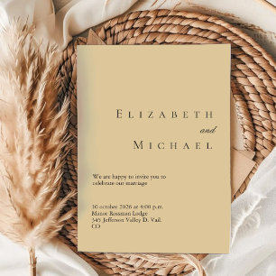 Invitation Code QR de mariage minimaliste terreux beige pâle