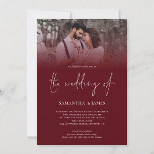 Invitation Code QR de mariage moderne avec écriture manuscrit