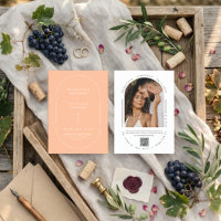Code QR de mariage photo d'architecture moderne pê