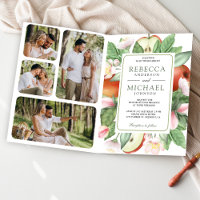 Code QR de mariage verger de pommiers rouges flora