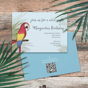 Invitation Code QR de médias sociaux pour l'anniversaire sauv