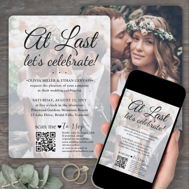 Invitation Code QR de réponse pour la célébration de mariage  (Créateur téléchargé)