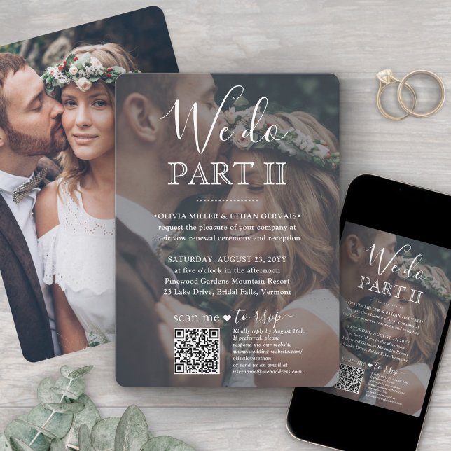 Invitation Code QR de réponse pour le mariage Sequel 2 Photo  (Créateur téléchargé)