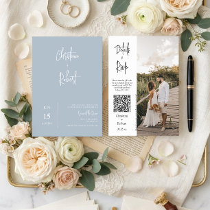 Invitation Code QR de réponse pour un mariage minimaliste boh