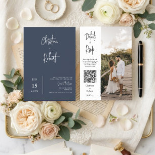 Invitation Code QR de Réponse RSVP pour un Mariage Bohème Min