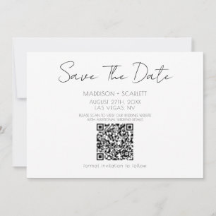 Invitation Code QR de style minimaliste pour la date de sauve