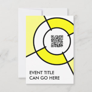 Invitation code QR du bullseye jaune