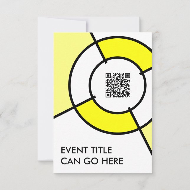 Invitation code QR du bullseye jaune (Devant)
