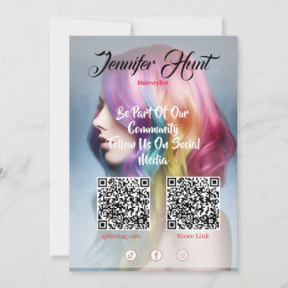 Invitation Code QR du style des médias sociaux tendance