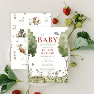 Invitation Code QR Fraise Sauvage Oh Fête Prénatale Bébé