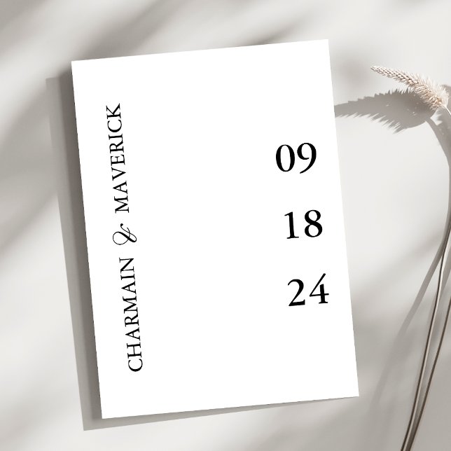 Invitation Code QR Mariage élégant de typographie en gras (Créateur téléchargé)