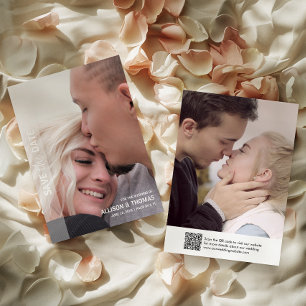 Invitation Code QR minimaliste Enregistrer la date Mariage ph