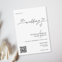 Code QR noir et blanc élégant simple minimaliste