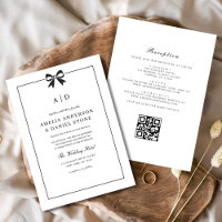 Code QR officiel Monogramme noir et blanc de fond
