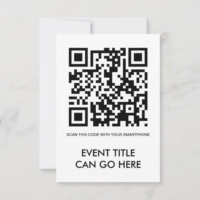 Invitation code QR personnalisable (Devant)
