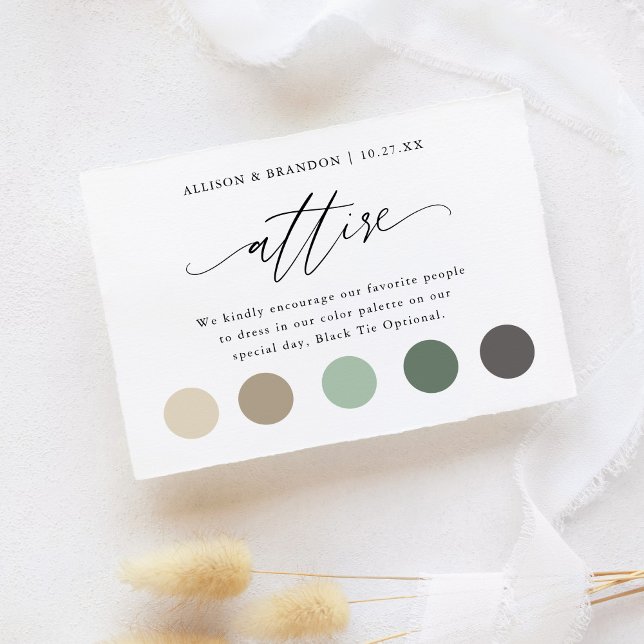 Invitation Code robe couleur de mariage élégant Insertion Tél (Créateur téléchargé)