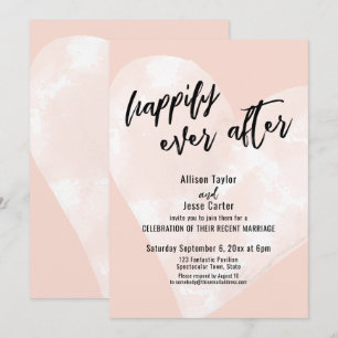 Invitation Cœur Aquarelle Blanche À Jamais Ensemblé Rosisseme