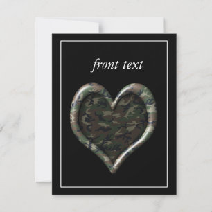 Invitation Coeur Camouflage