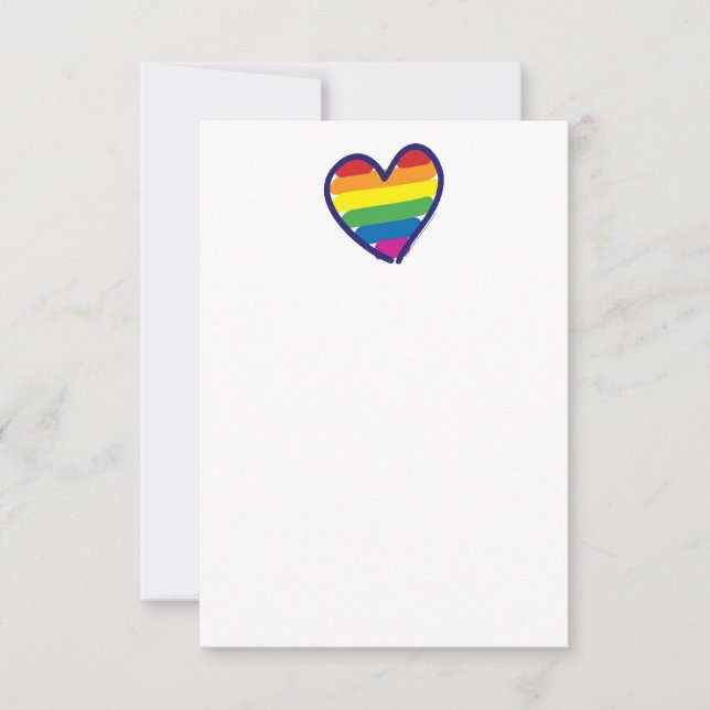 Invitation Coeur d'amour gay pride (Devant)
