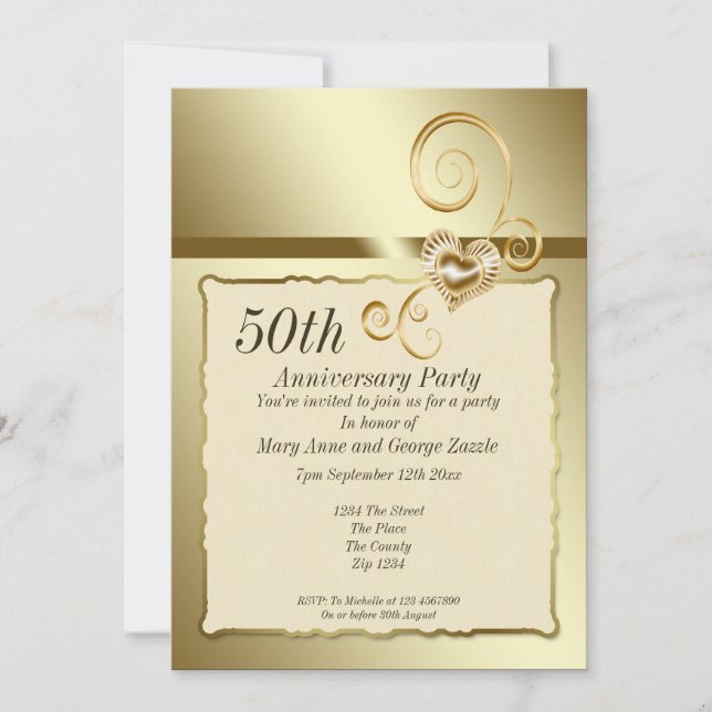Invitation Cœur d'anniversaire de mariage de diamant (Devant)