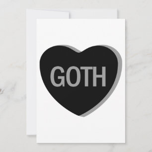 Invitation Coeur de bonbons - Goth